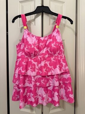 Rosewe 2 Piece Pink Floral Tankini- Womens size XL NWOT